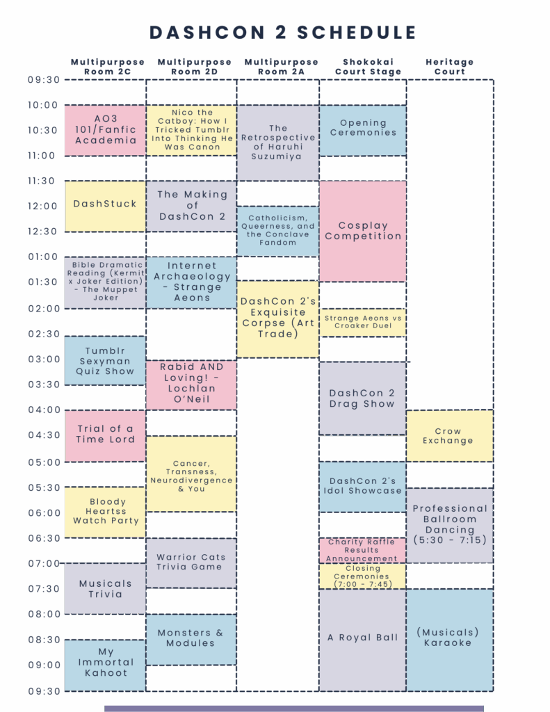 Final DashCon 2 Schedule